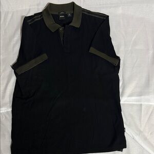 Boss Black Polo Shirt with Olive Details